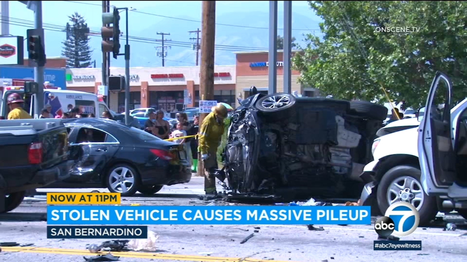 San Bernardino police say suspect in stolen vehicle runs red light and ...