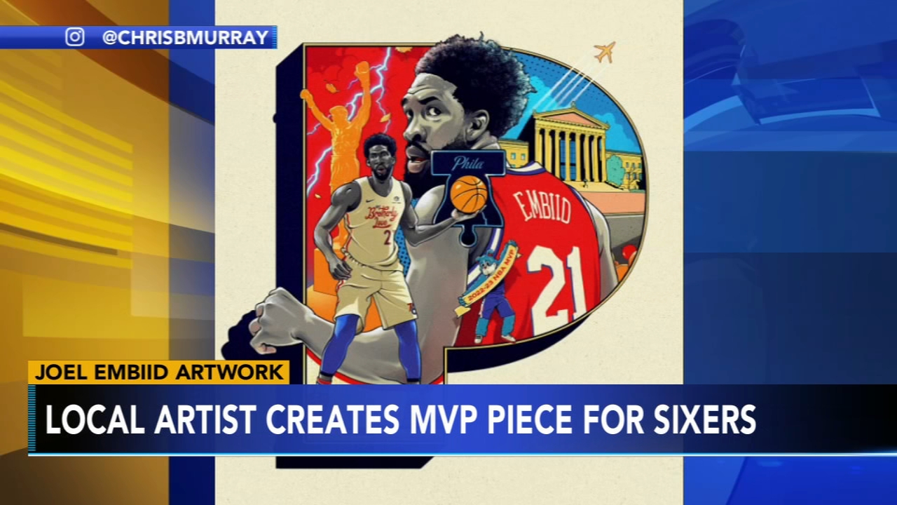 Meet the 76ers fan who created artwork for Embiid's MVP campaign push