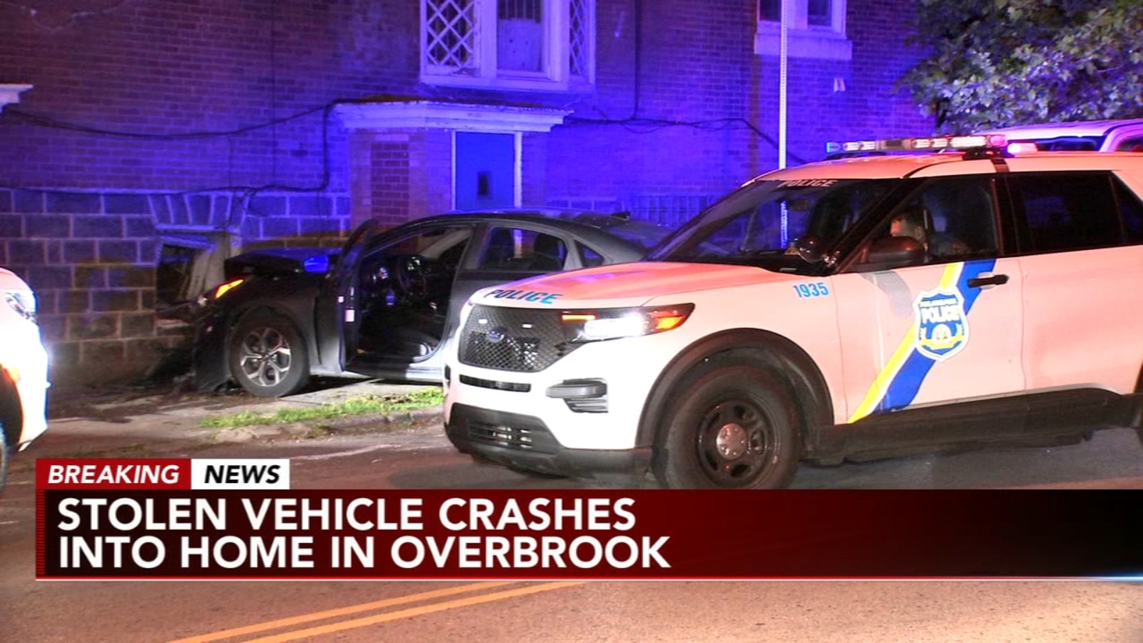 Stolen car slams into home in Philadelphia's Overbrook section; police ...
