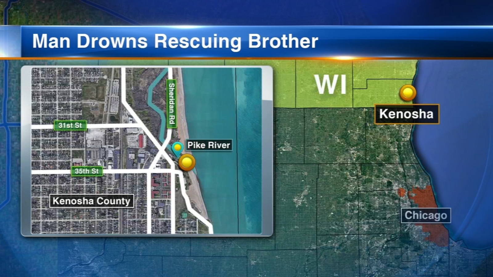 Man drowns after jumping into Kenosha river to save brother Wisconsin police Man drowns after jumping into Kenosha river to save brother Wisconsin police