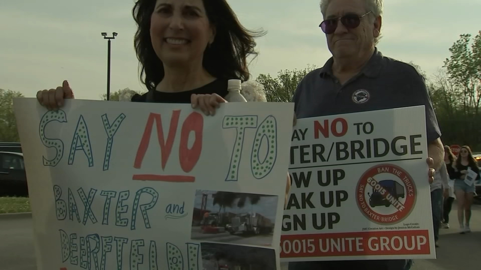 North Shore residents protest sprawling industrial development at former Baxter International HQ