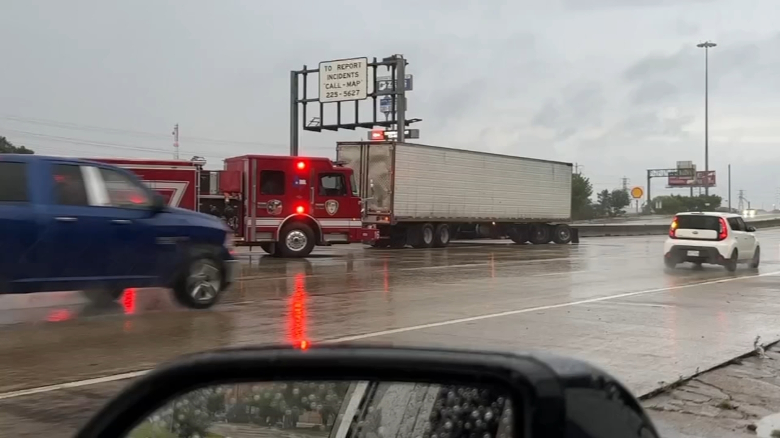 Heavy rain leads to slick roads and several crashes Heavy rain leads to slick roads and several crashes