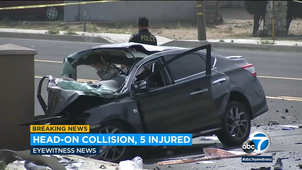 Head-on crash in Riverside leaves 5 hospitalized, several critical