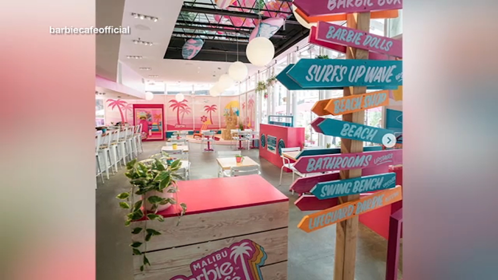 Barbiethemed popup café brings Malibu to Lower Manhattan ABC7 New York