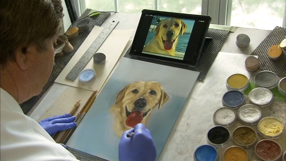 Local artist fulfilling creative passion with hand-drawn pet portraits