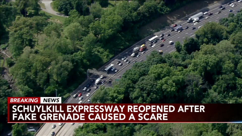 Fake grenade causes scare on I-76 in Fairmount Park