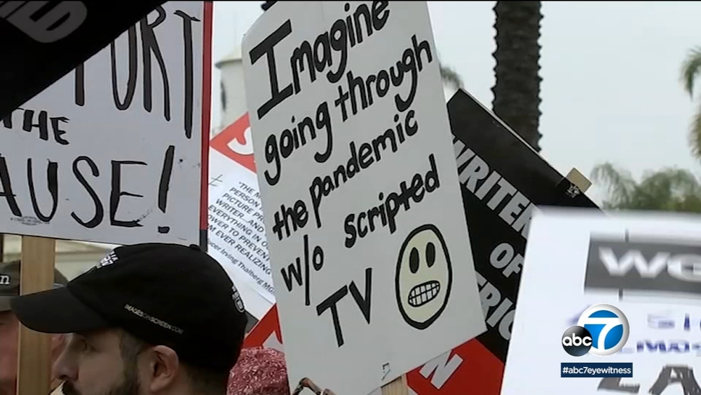 WGA strikers joined by Rep. Adam Schiff, stars from 'Star Trek' 