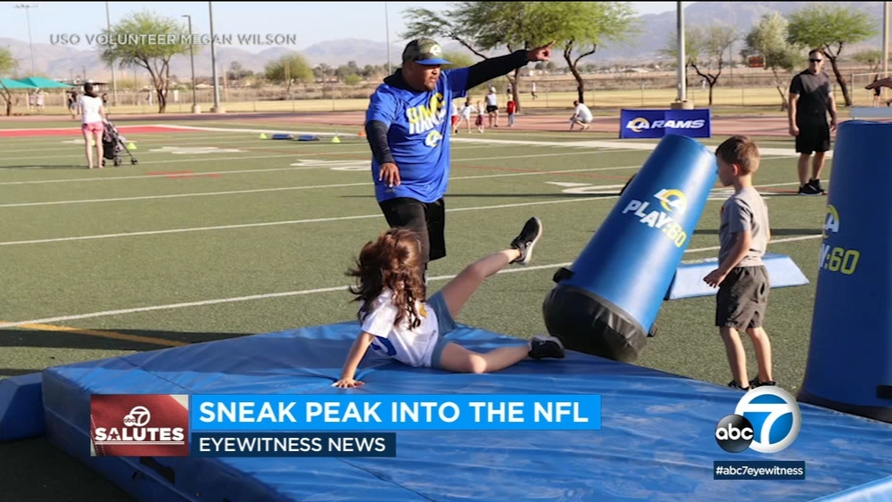 Rams host football camp for youth at Twentynine Palms military base
