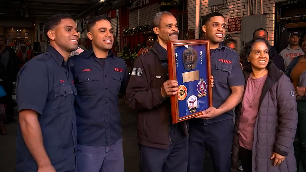 Firefighter who broke barriers retires as 3 sons carry on his legacy