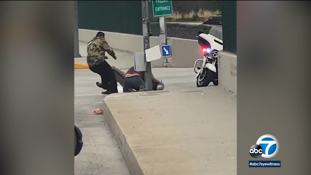 Good Samaritan saves CHP officer trapped in headlock in viral video