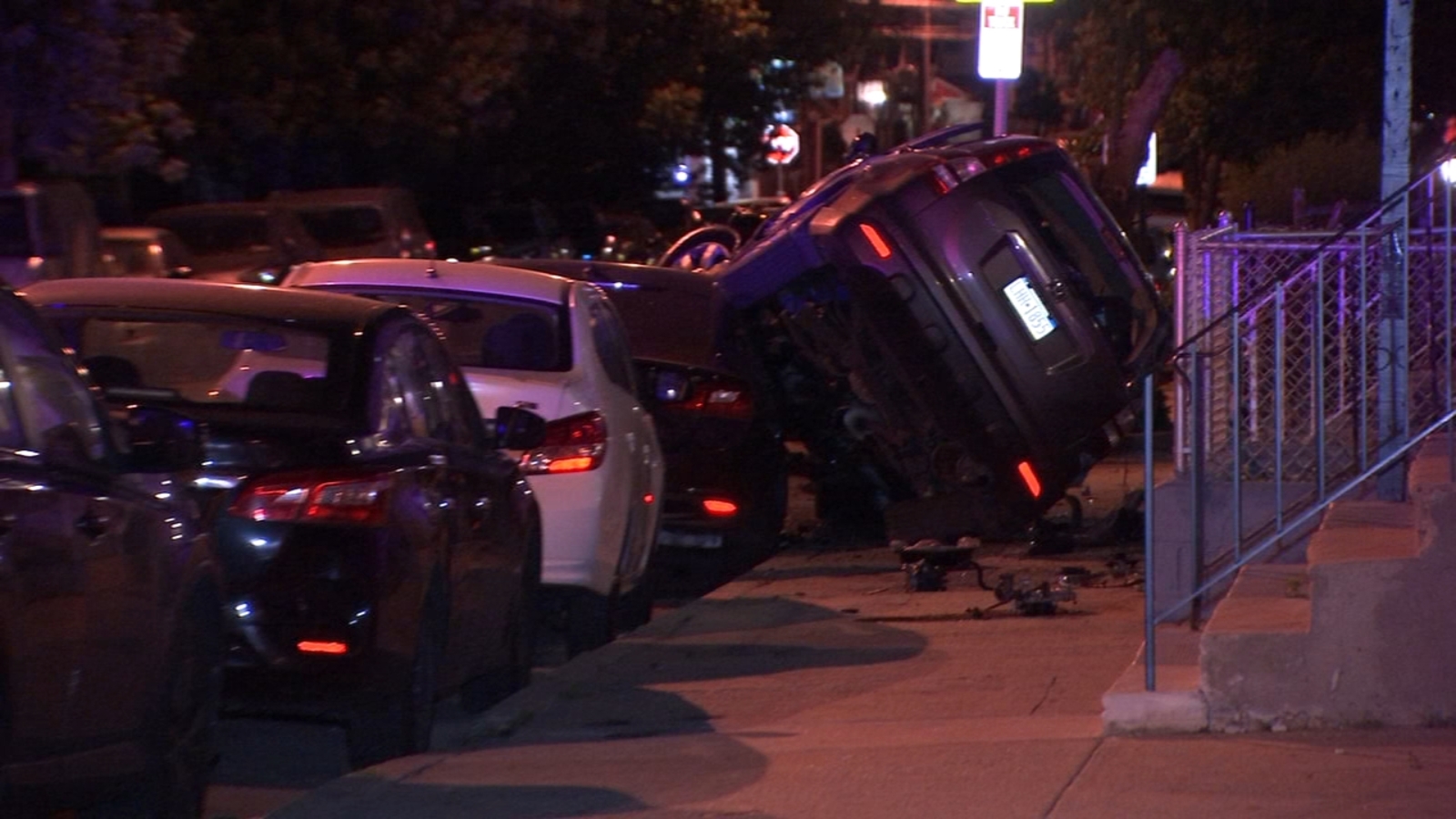 One car flips over another severely damaged after pursuit leads to crash in West Philly One car flips over another severely damaged after pursuit leads to crash in West Philly