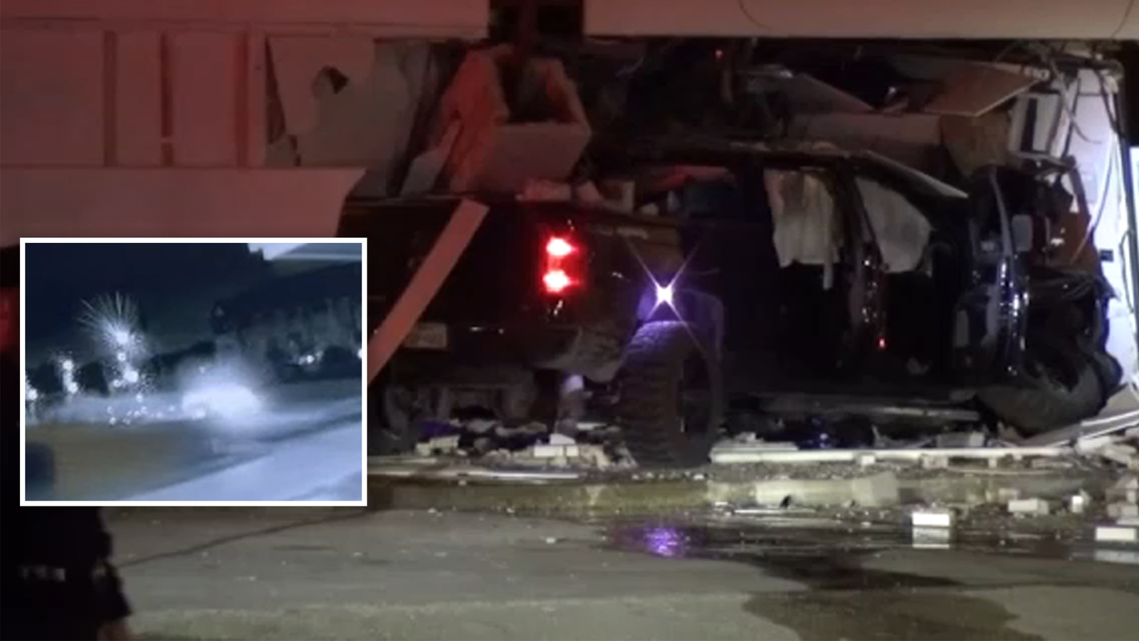 Video shows man accused of firing shots outside club lead HPD on chase before crashing into building