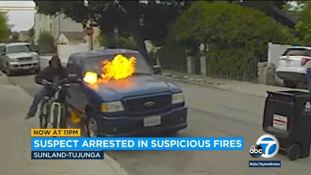 Suspect arrested after string of suspicious fires in Sunland-Tujunga
