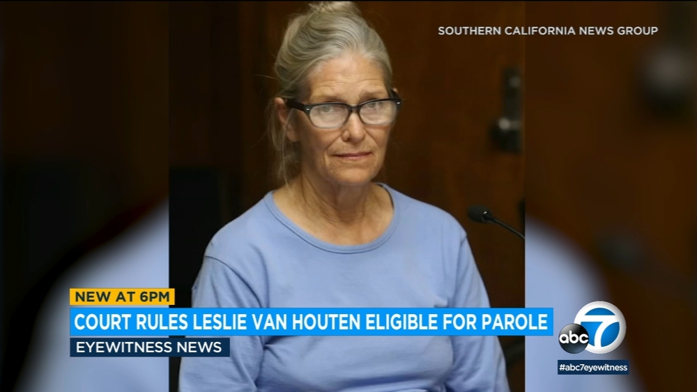 Court says Manson follower Leslie Van Houten should be granted parole