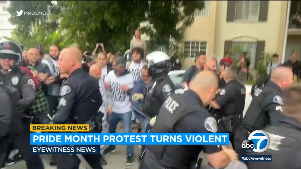 3 arrested as protesters clash outside Glendale school board meeting