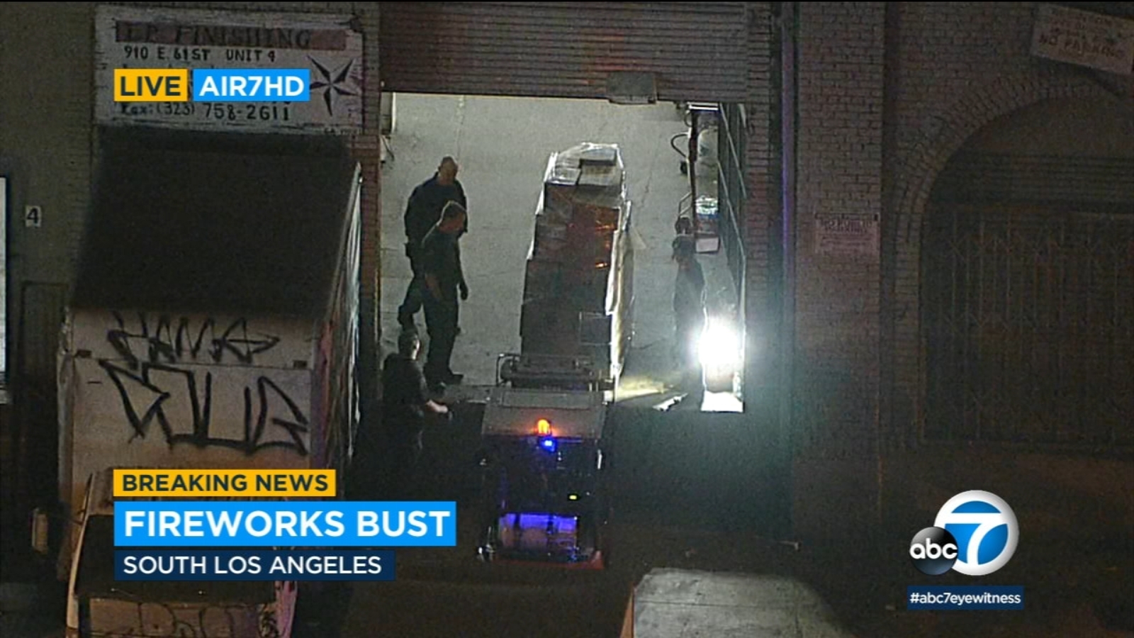 LAPD fireworks bust: Police seize massive cache of illegal fireworks from South LA warehouse - Vimarsana News