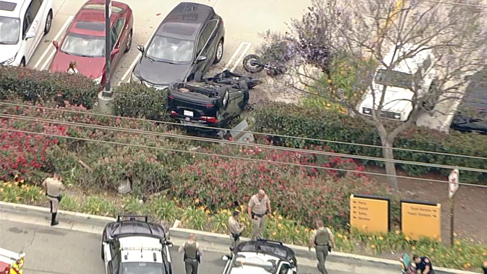 Reported stolen car with two kids, multiple adults flips over at end of high-speed chase on 605 Freeway in Whittier area - Vimarsana News
