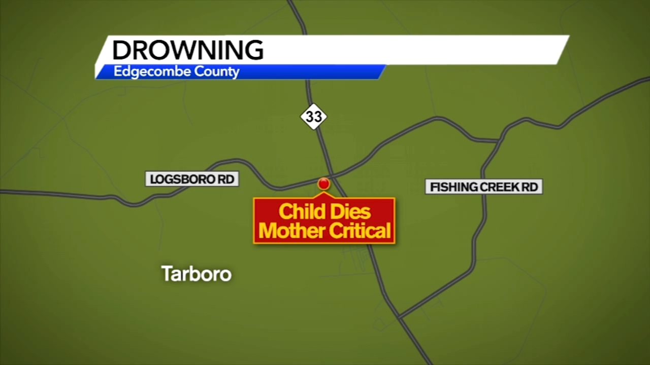 Child drowns, mother in critical condition in Edgecombe County