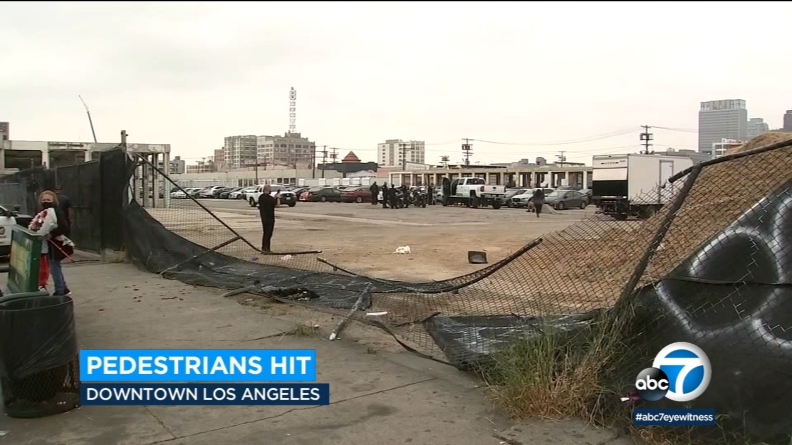 2 pedestrians critically injured when pickup truck jumps curb, slams into bus stop in downtown LA - Vimarsana News