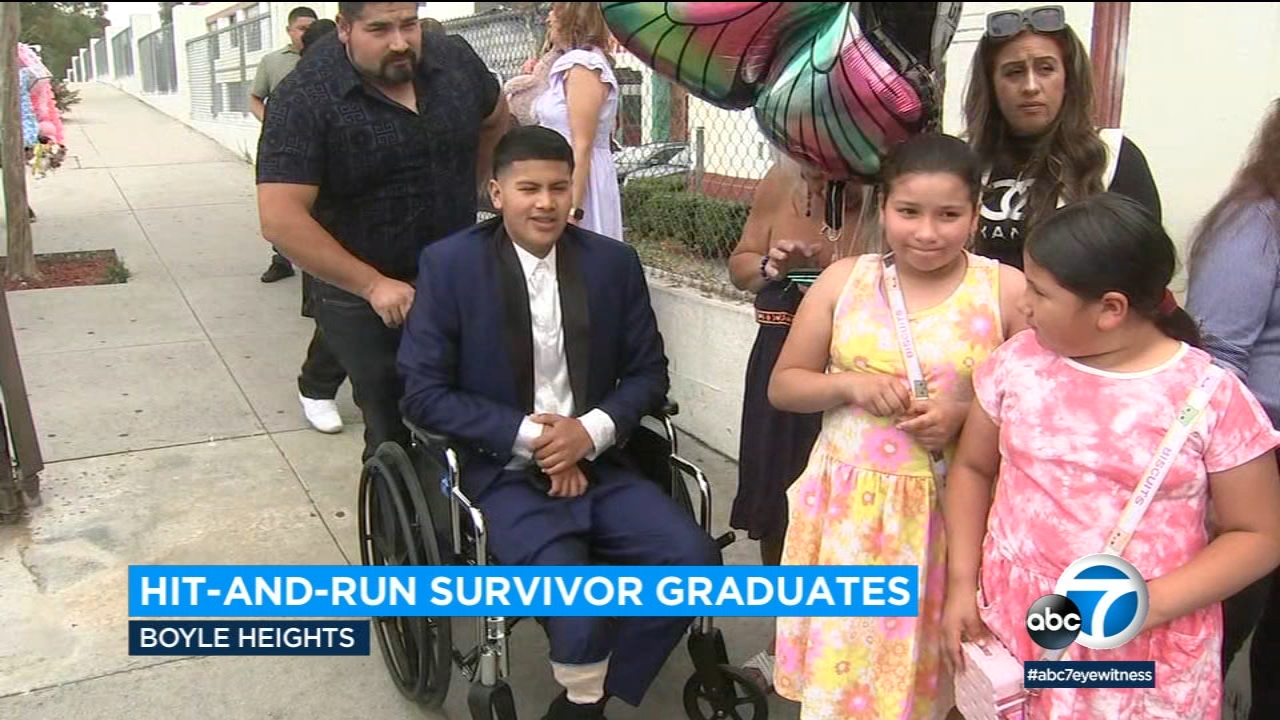 Teen who lost leg in Boyle Heights crash graduates from middle school