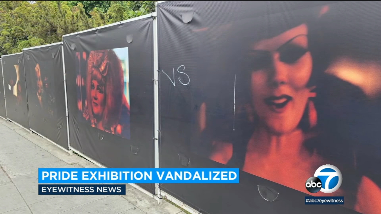 'America needs to get it together': Vandals deface WeHo portraits