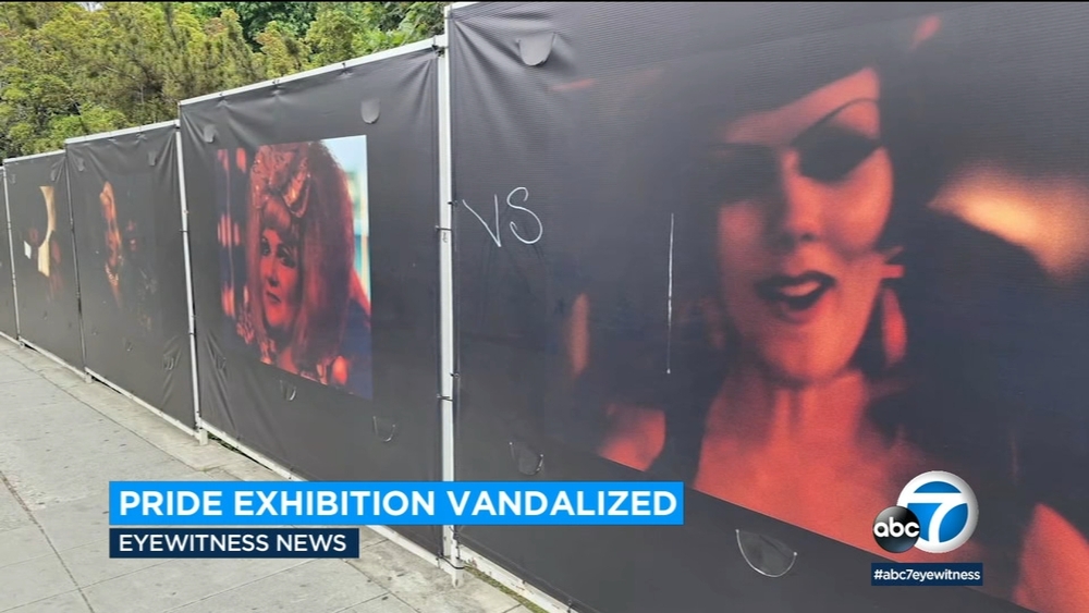 'America needs to get it together': Vandals deface WeHo portraits