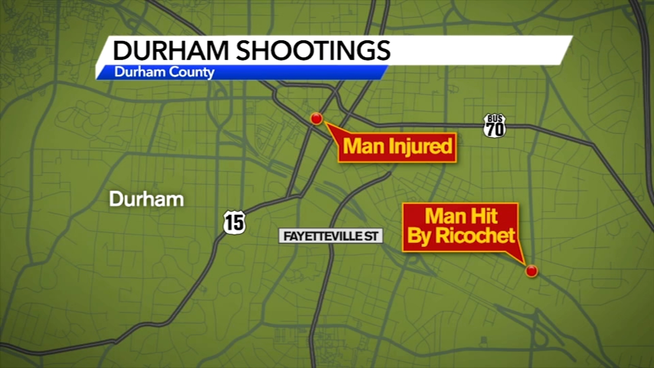 Durham police investigate after 2 men shot less than 10 minutes apart