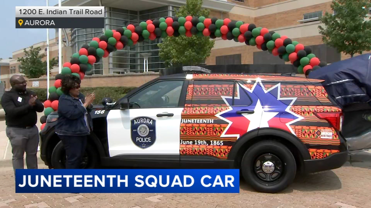 City of Aurora unveils custom Juneteenth police car