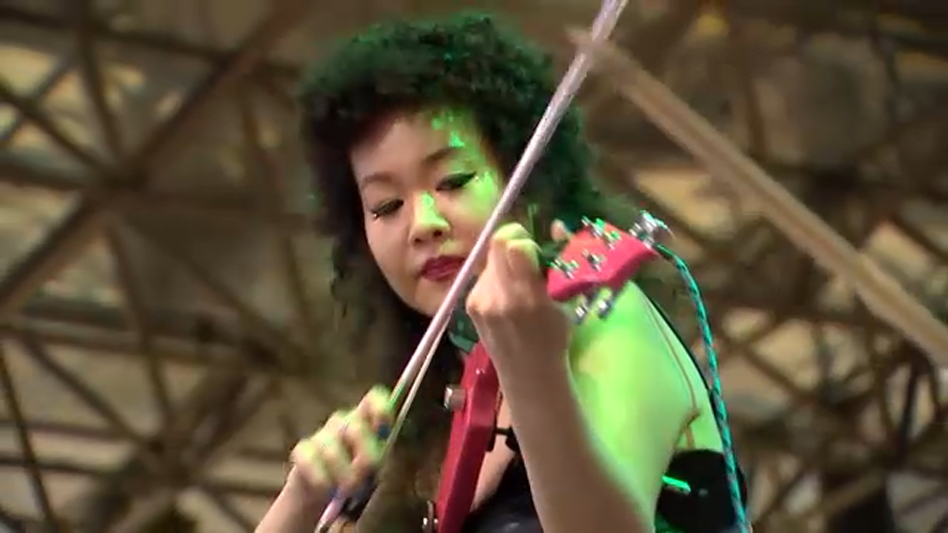 Accomplished violinist plays for commuters at Port Authority Bus Terminal