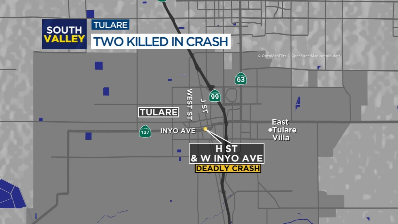 2 killed after SUV crashes into car in Tulare, police say