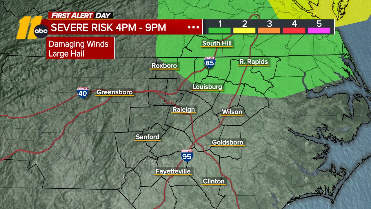 Storms popping up in parts of central NC