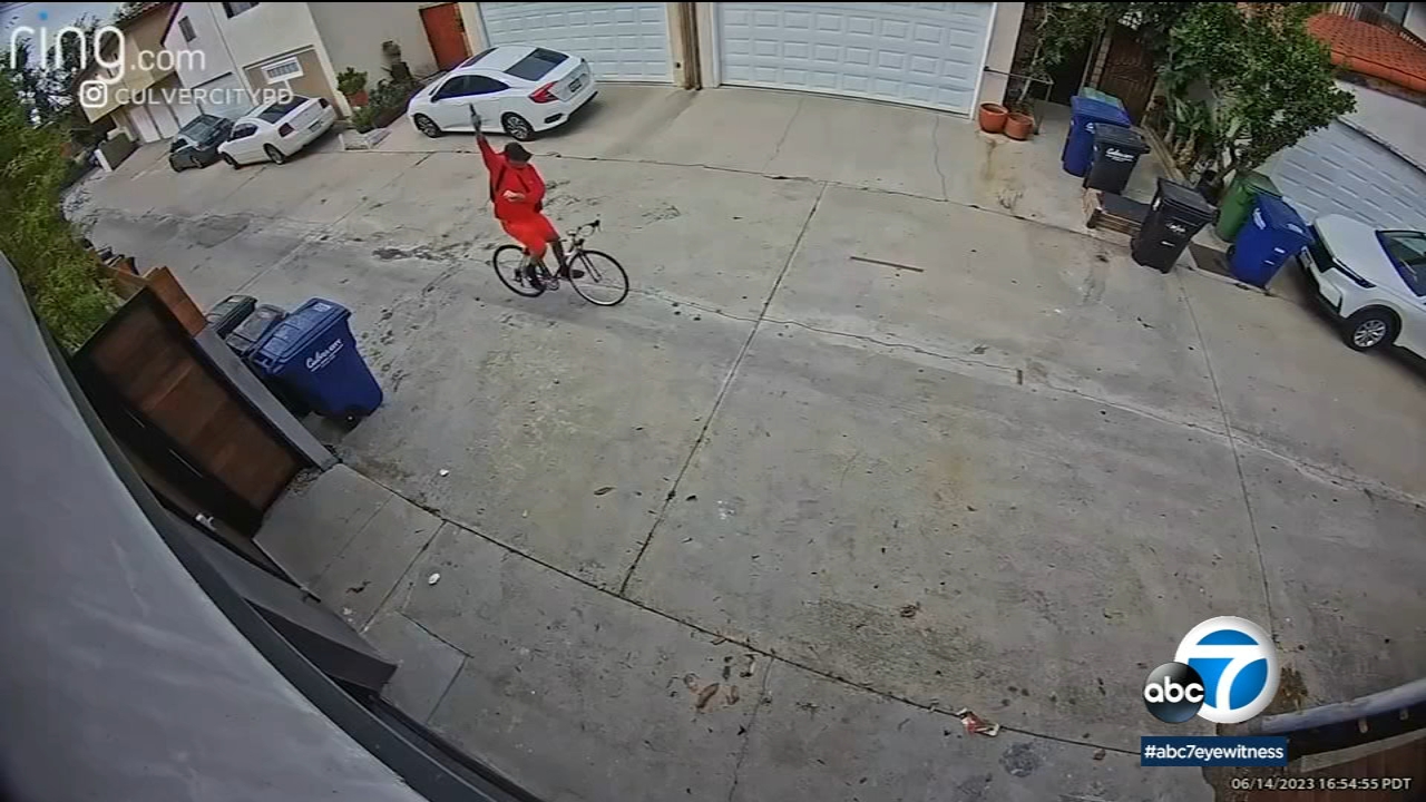 Culver City police seek bicyclist caught on video firing gun into air