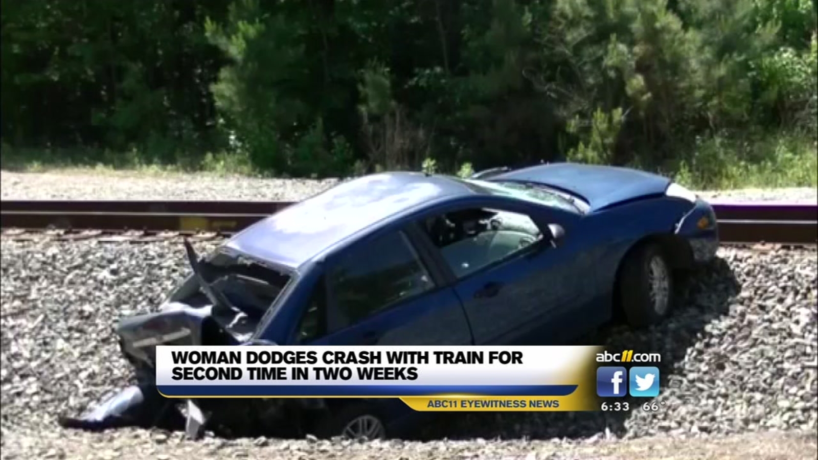 Train crashes into car on tracks in Wake County ABC11 RaleighDurham