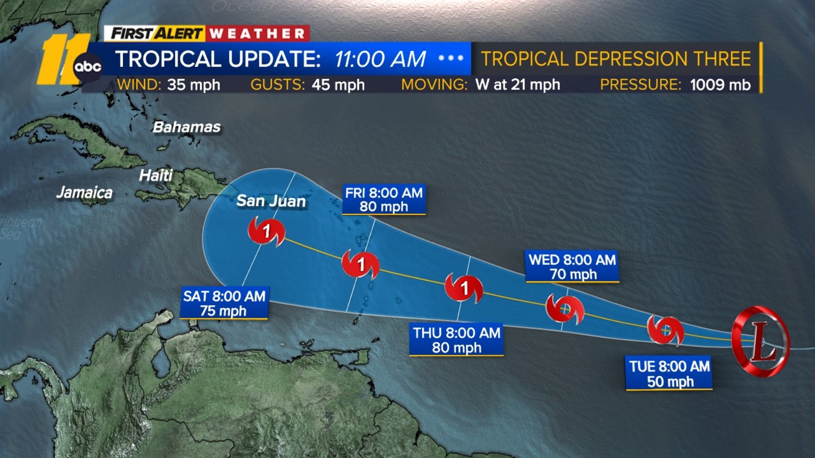 Third tropical depression of the season expected to strengthen into Bret in coming days Third tropical depression of the season expected to strengthen into Bret in coming days
