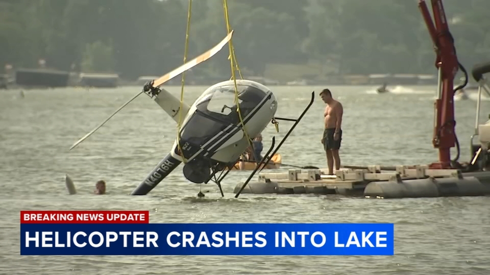 Helicopter crashes into Indiana lake