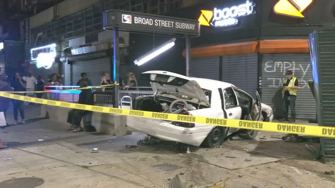 Pedestrians hit by vehicle after crash near SEPTA station