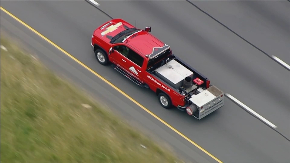Pocono Raceway brings jet dryer to I-95 construction site