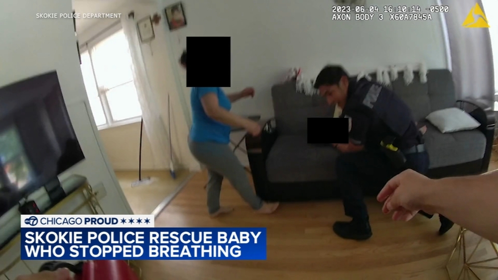 North suburban police officers saves baby's life