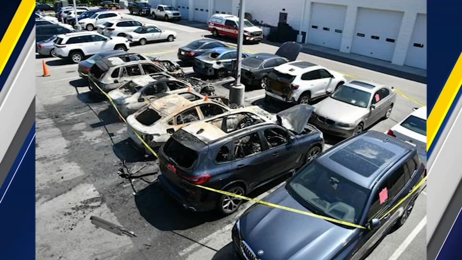 Accidental fire leaves several cars damaged at Durham car Dealership
