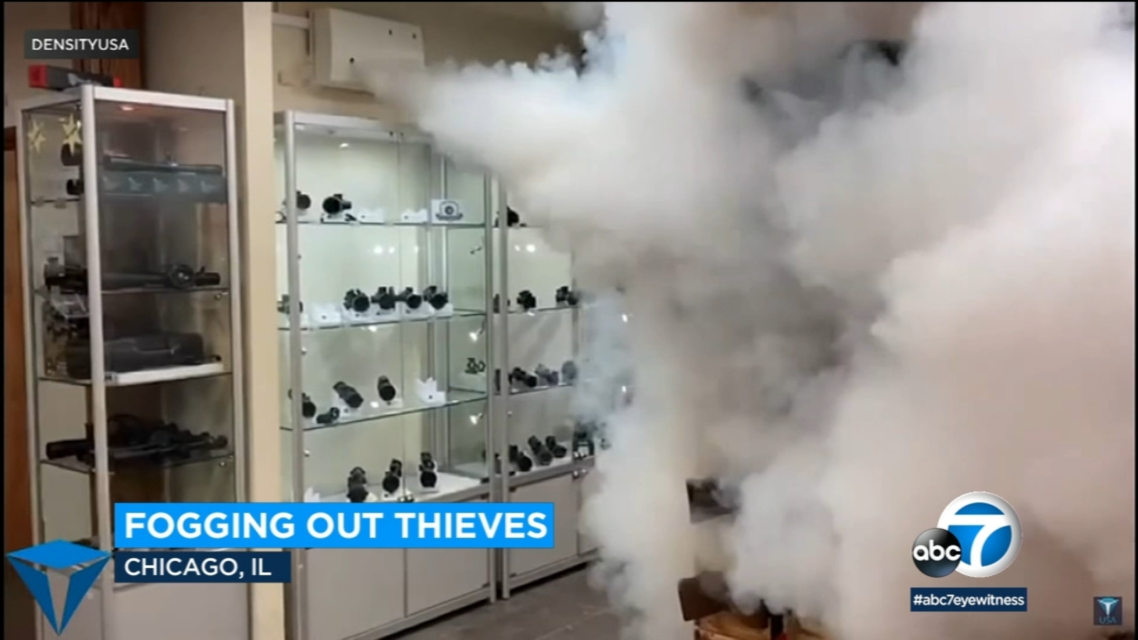Small business owners in Chicago are using fog machines in hopes of