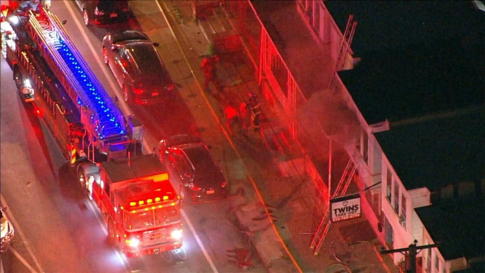 Large residential blaze erupts in building in Olney neighborhood of