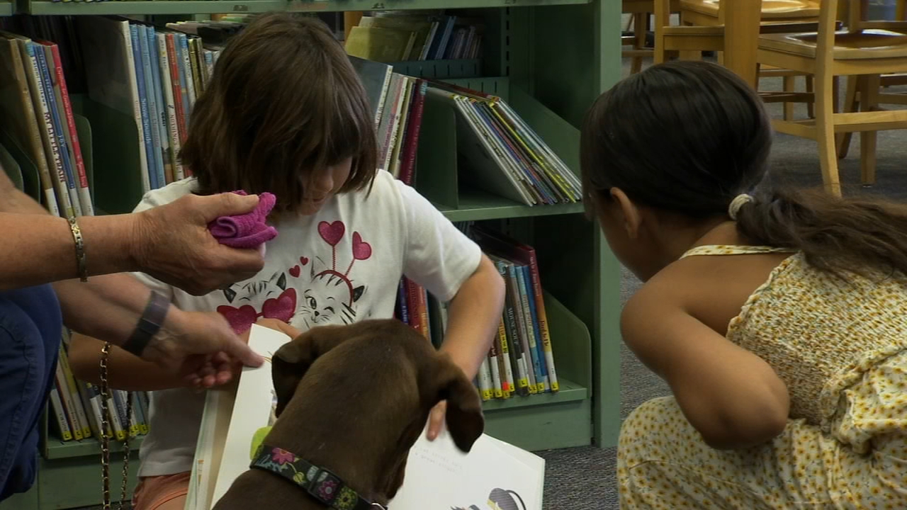 Kids able to read to dogs at Reedley library