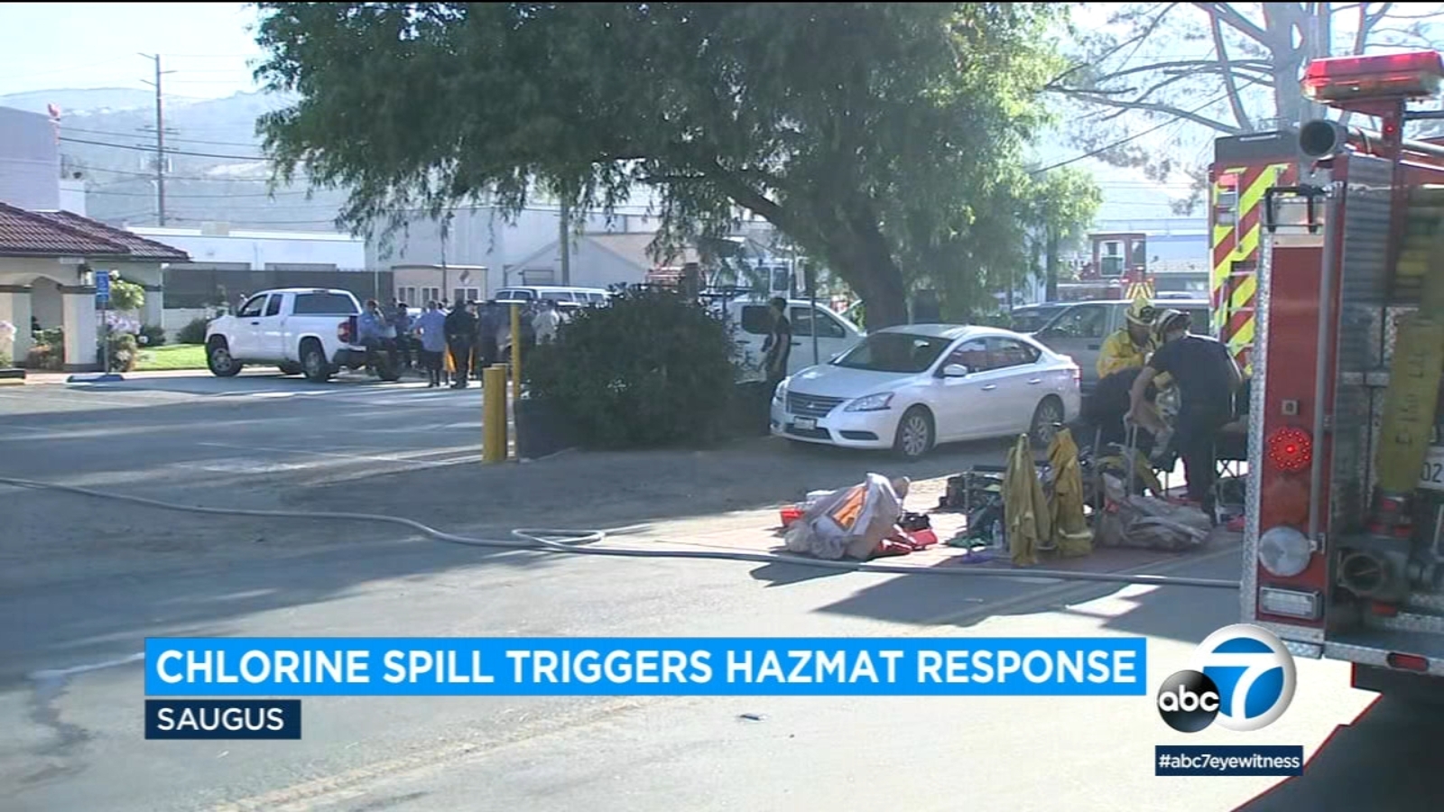 7 hospitalized following chlorine spill at pool supply business in Saugus 7 hospitalized following chlorine spill at pool supply business in Saugus