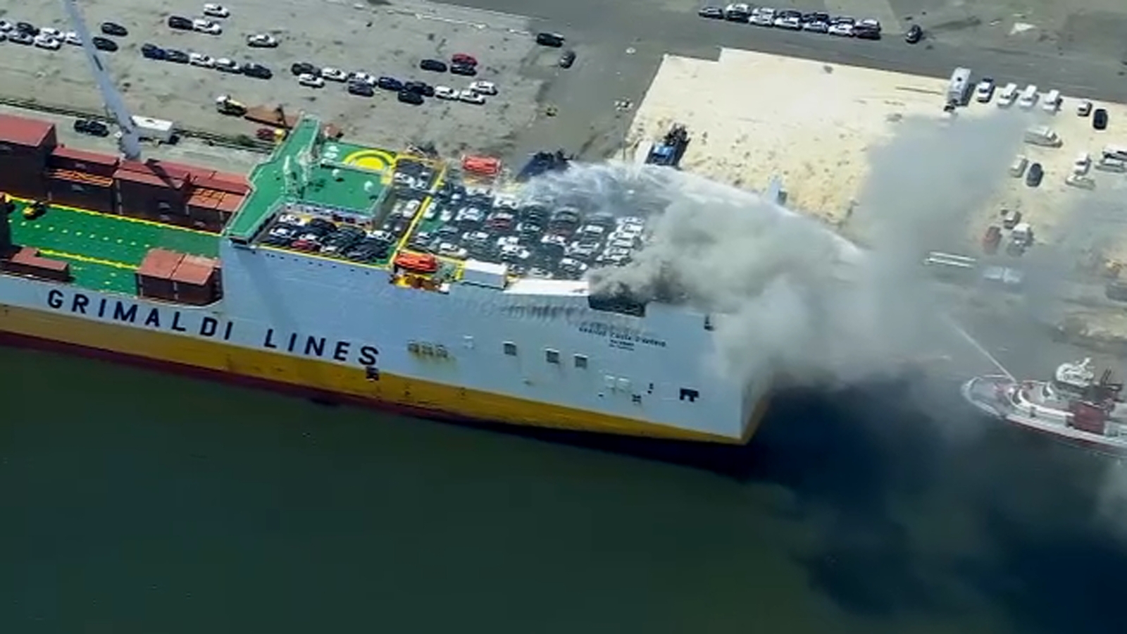 Newark Port fire 2 firefighters killed 5 injured as flames engulf ship in NJ  WABCTV