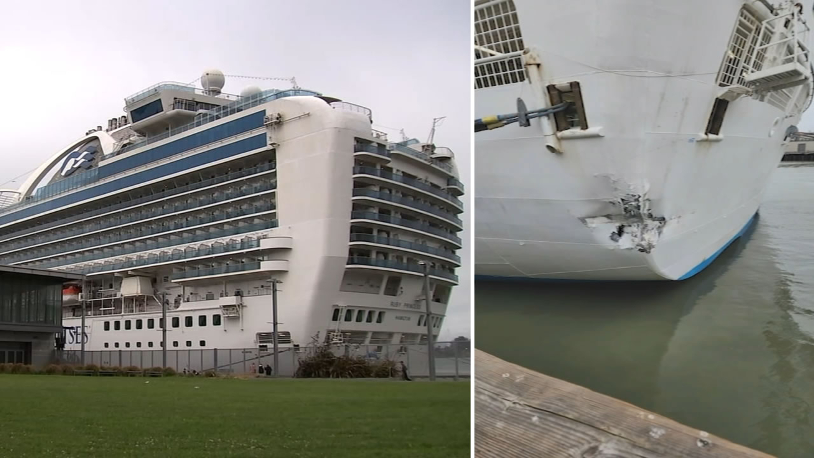 princess cruise ship damaged in san francisco