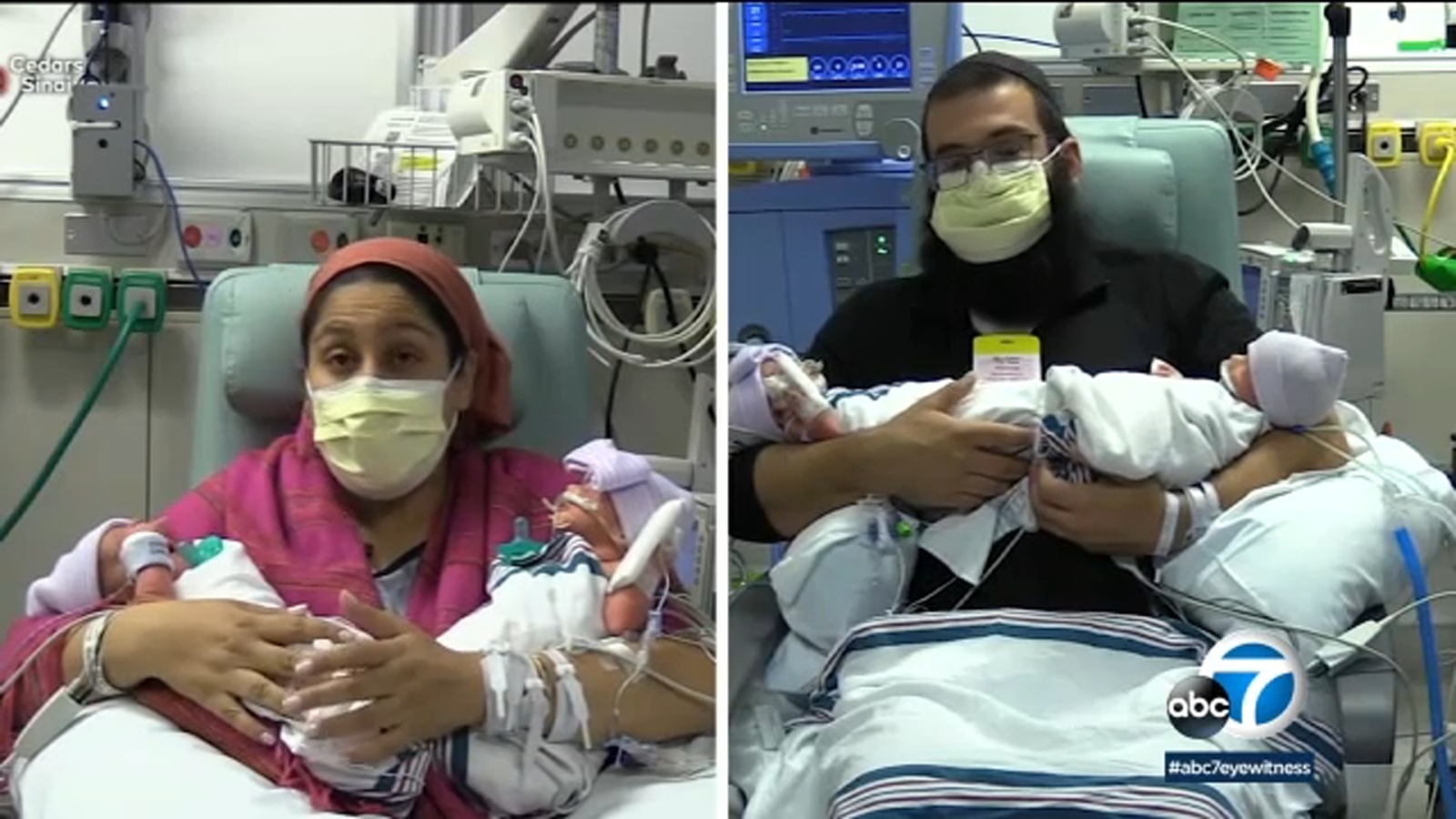 Quadruplets born on 4th of July on fourth floor of hospital in California