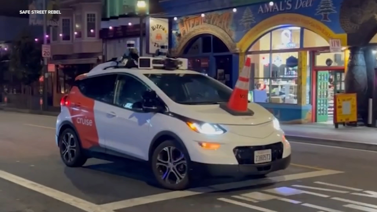 SF group placing cones on self-driving cars to disable them