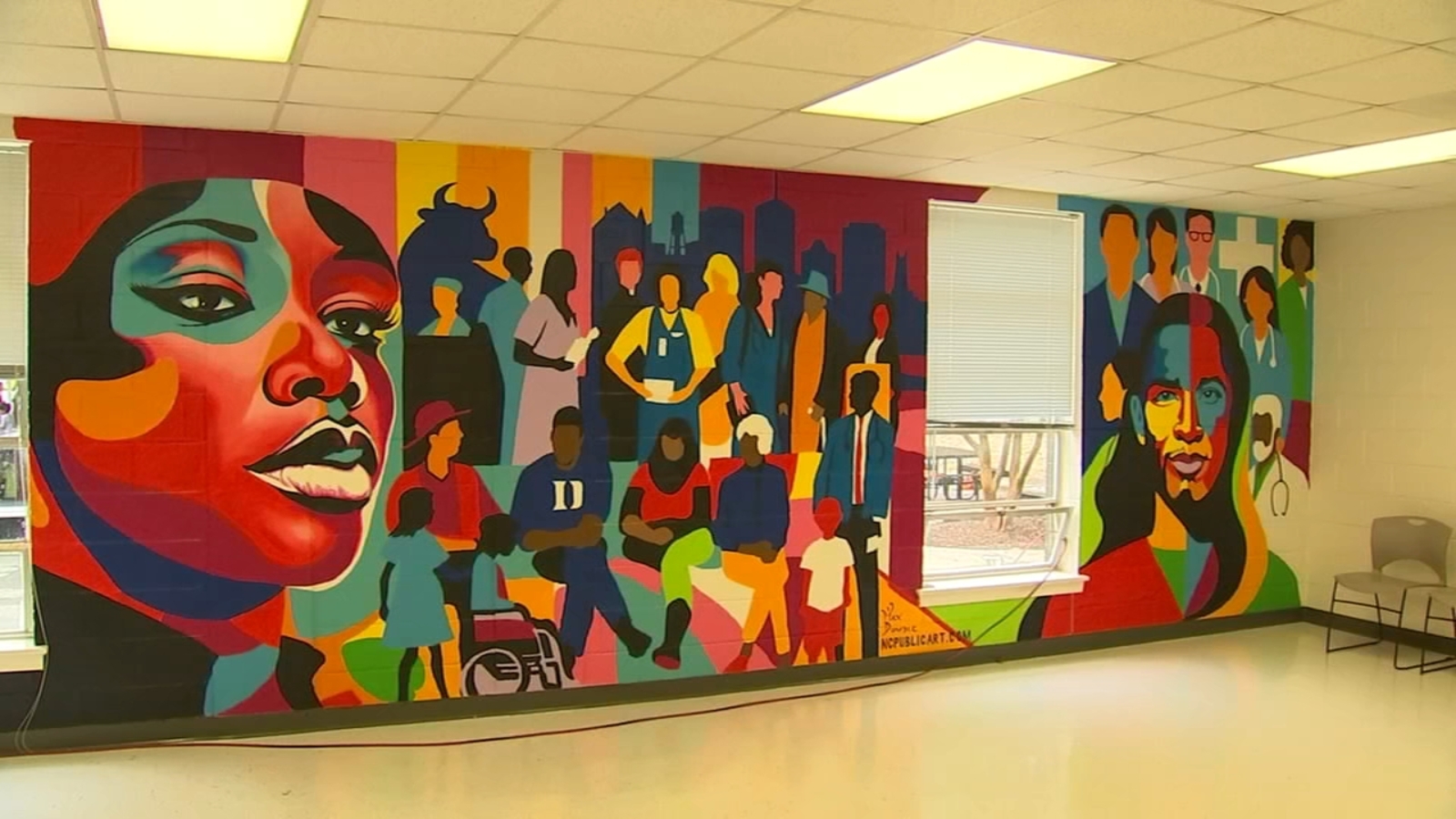 Real change Colorful mural boosts awareness of health care needs