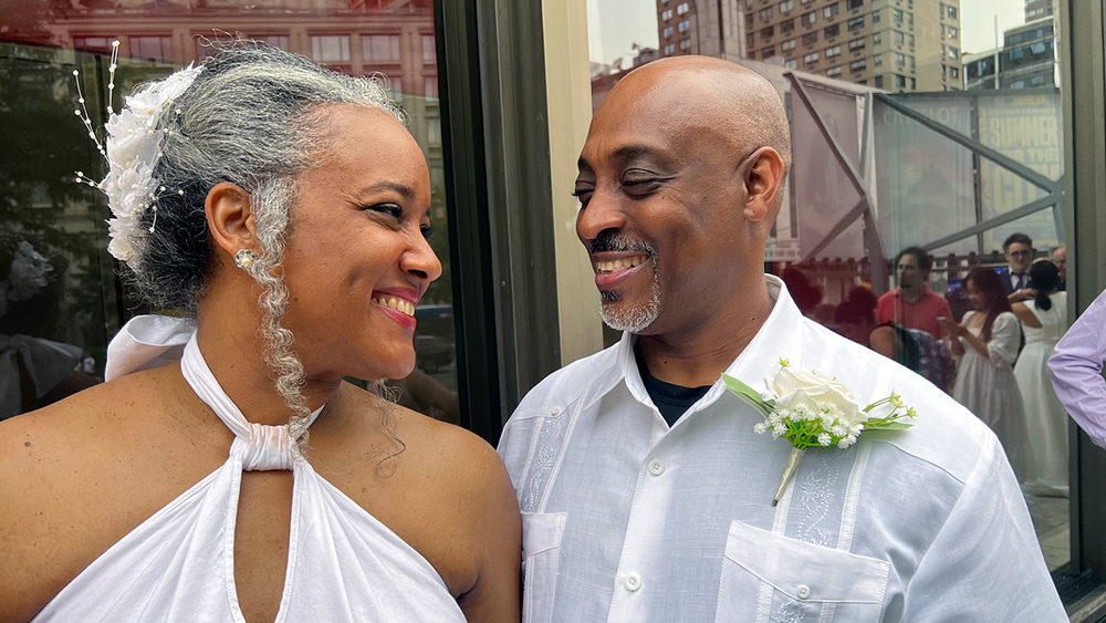 Love was in the air at Lincoln Center for mass wedding
