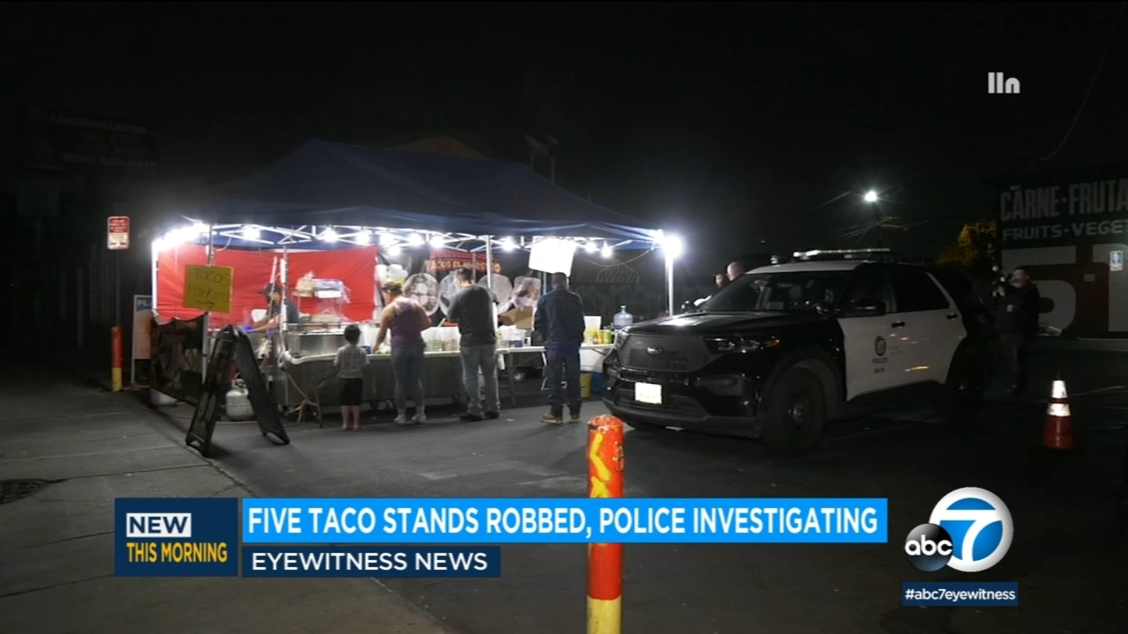 Investigation underway after 5 taco stands robbed at gunpoint across LA area police say Investigation underway after 5 taco stands robbed at gunpoint across LA area police say